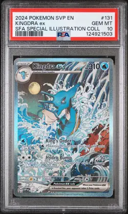 2024 POKEMON SVP EN-SV BLACK STAR PROMO #131 KINGDRA EX PSA 10 - Image 3