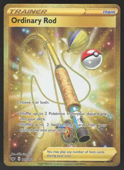 Ordinary Rod 215/202 Secret Rare Pokemon TCG Sword & Shield Base NM - Image 1