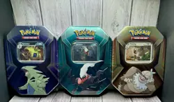 Pokemon Tin Lot of-3 Darkrai Tyranitar and Slaking Ships in with in 24hrs - Image 1