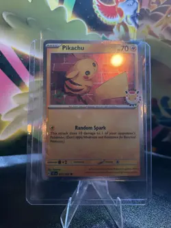 Pokemon Pikachu 51/162 Cosmo Holo Hyper Rare Swirl 2026 Pokemon Day 30th - Image 3