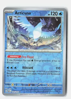 Articuno Reverse Holo 144/165 Rare 151 Pokemon Near Mint - Image 1