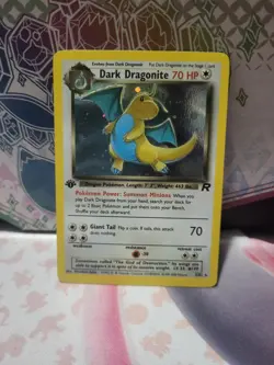 2000 Pokemon Team Rocket Holo Dark Dragonite #5/82 1st Edition - Image 3