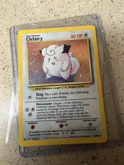 Clefairy 5/102 Base Set Holo Rare Pokemon TCG 40 HP Wizards of the Coast - Image 2