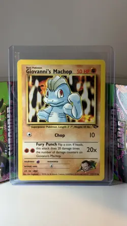 GIOVANNI'S MACHOP 72/132 COMMON GYM CHALLENGE POKEMON UNLIMITED - Image 1