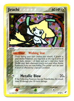 2005 POKEMON JIRACHI EX DEOXYS HOLO 9/107 - LP! Light Play - Image 1