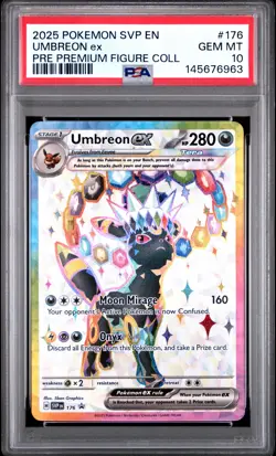 2025 POKEMON SVP EN-SV BLACK STAR PROMO #176 UMBREON EX PSA 10 - Image 1