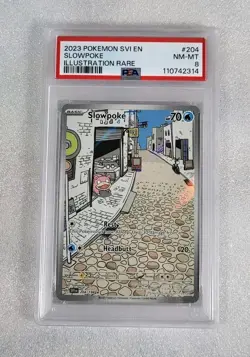 Slowpoke 204/198 PSA 8 NM-MT SV1 Base Set Illustration Rare Pokemon - Image 1