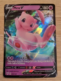 Pokemon Mew V 069/189 Sword & Shield Darkness Ablaze ULTRA RARE - Image 1