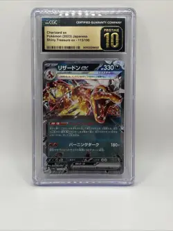 2023 Pokemon Ruler of the Black Flame RR Charizard ex #066/108 CGC Pristine 10 - Image 1