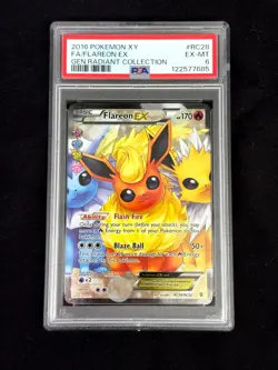 PSA 6 Flareon ex RC28/RC32 XY Generations Radiant Collection Pokemon TCG NM/M - Image 1