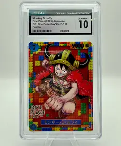 Lego Luffy 👑 One Piece Day '25 Luffy P-110 JPN Promo CGC 10 GEM MINT -US seller - Image 1