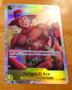 ONE PIECE ENGLISH CARD HOLO GAME CARTE Portgas.D.Ace ST09-010 SR ST EN TCG NM - Image 1