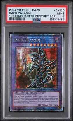 Dark Paladin (Quarter Century Secret Rare) RA03-EN126 PSA .9 - Image 1