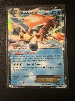 Keldeo EX BW61 Black & White Black Star Promo Holo Pokemon Card MP - Image 1
