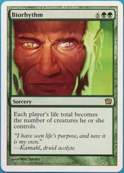 Biorhythm 9th Edition PLD Green Rare MAGIC GATHERING CARD (ID# 516016) ABUGames - Image 1