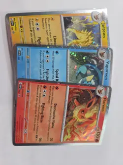 Pokemon Jolteon Vaporeon Flareon TCG 197/198 Cosmos Holo Card Lot - 3 Cards - Image 1