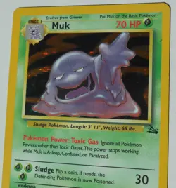 Muk 13/62 Rare Holo Fossil Set Pokemon Card LP - Image 2