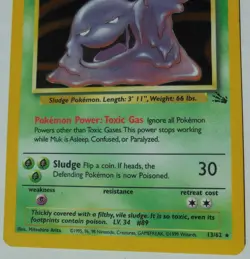 Muk 13/62 Rare Holo Fossil Set Pokemon Card LP - Image 3