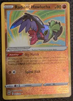 Pokemon Card 081/189 Radiant Hawlucha NM - Image 1