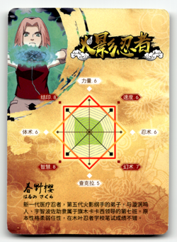 Naruto - Sakura Haruno - SR Gold Prism - Japanese Card - Image 2