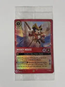 Sealed Mickey Mouse - Pirate Captain 18 Disney Lorcana Promo Card Holo - Image 1