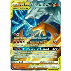 007-095-SM10-B - Pokemon Card - Japanese - Charizard & Reshiram GX - RR - Image 1