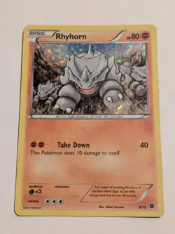 Rhyhorn 8/12 - McDonald's Promo Pokemon Card - HP - Image 1