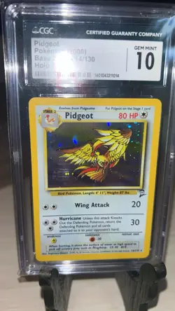 Pidgeot Holo Rare Card 14/130 Base Set 2 CGC 10 GEMT MINT Pokemon (PSA BGS) - Image 4