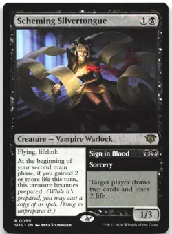 Scheming Silvertongue 99 Rare Secrets of Strixhaven Magic: The Gathering NM - Image 1