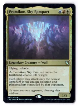 Pramikon, Sky Rampart LP* FOIL Commander 2019 ENGLISH 047/302 mtg -UnltdCards - Image 1