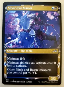 1x Silver-Fur Master Showcase Kamigawa Neon Dynasty MTG Magic the Gathering NM - Image 1