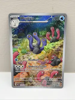 Pokemon Wugtrio Full Art Holo Illustration Rare SV: Paldean Fates 90 HP 224/091 - Image 1