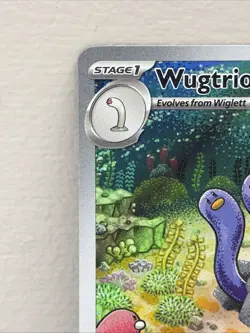 Pokemon Wugtrio Full Art Holo Illustration Rare SV: Paldean Fates 90 HP 224/091 - Image 2