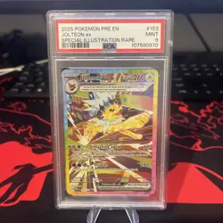 2025 POKEMON PRISMATIC EVOLUTIONS ILLUSTRATION RARE #153 JOLTEON EX PSA 9 - Image 1
