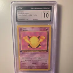 Pokemon Company Drowzee Team Rocket 1st Edition 54/82 English Regular CGC 10 - Image 1