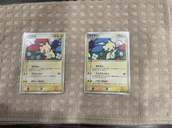 2003 Japanese Pokemon Plusle & Minun 004 005 PLAY Player’s Club Holo’s MP/HP - Image 1