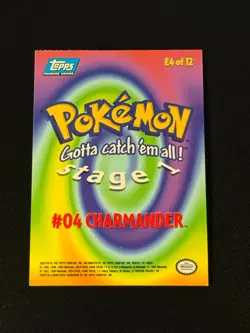 Charmander 04 E4 Holo Blue Logo Pokemon Topps - Image 2