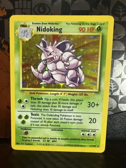 Pokemon TCG - Nidoking 11/102 Rare Holo - Base Set Unlimited - LP/HP - WOTC 1999 - Image 1