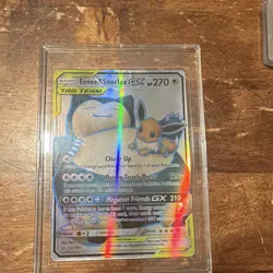 Pokemon Eevee & Snorlax GX TAG TEAM Ultra Rare Holo 171/181 270HP - Image 1