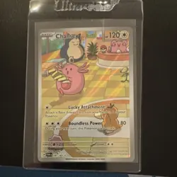 Pokemon TCG Chansey Illustration Rare Twilight Masquerade 187/167 - Image 1