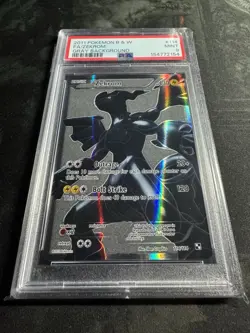 2011 Pokemon B&W Full Art Zekrom #114 Gray Background PSA 9 Mint Black White - Image 2