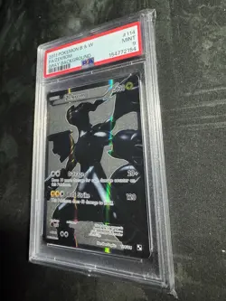2011 Pokemon B&W Full Art Zekrom #114 Gray Background PSA 9 Mint Black White - Image 3