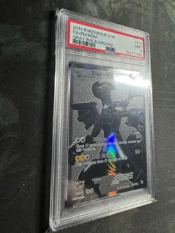 2011 Pokemon B&W Full Art Zekrom #114 Gray Background PSA 9 Mint Black White - Image 4