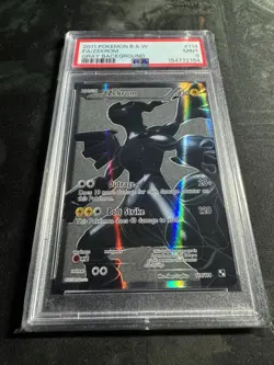 2011 Pokemon B&W Full Art Zekrom #114 Gray Background PSA 9 Mint Black White - Image 5