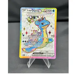 Pokemon tcg Lapras ex Stellar Crown Ultra Rare Holo 158/142 English 220 HP - Image 1
