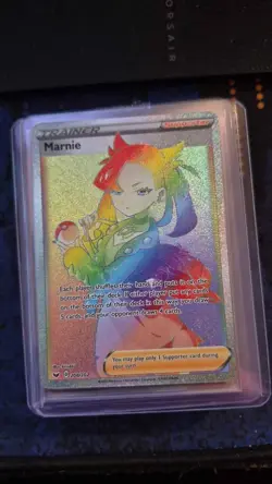 Pokemon Marnie (Secret) Secret Rare SWSH01: Sword & Shield Base Set 208/202 NM - Image 1