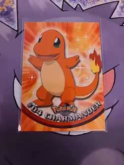 Charmander Pokemon Topps Non Foil Blue Logo #04 - Image 1