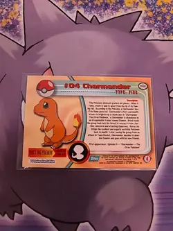 Charmander Pokemon Topps Non Foil Blue Logo #04 - Image 2