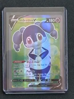 Pokemon Indeedee V 192/202 Full Art Holo Sword & Shield Base Set NM - Image 3