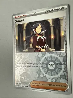 Pokemon TCG * SV Surging Sparks * 173/191 Drasna Common * REVERSE HOLO * NM - Image 2